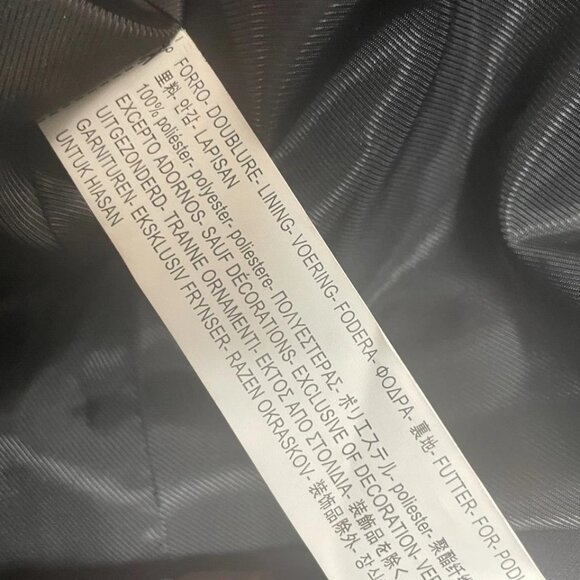 ZARA BASIC Blazer Womens Sz Large Black Ruffle Sleeve Fully Lined NO BELT - Picture 12 of 13